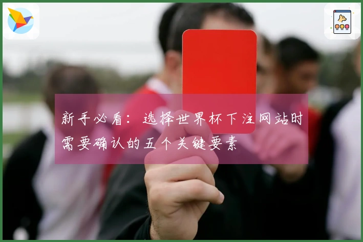 新手必看：选择世界杯下注网站时需要确认的五个关键要素